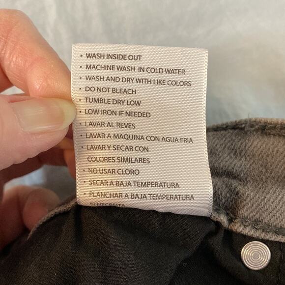 KanCan Estilo Mid Rise Distressed Gray Skinny Cropped Jeans - Picture 5 of 11